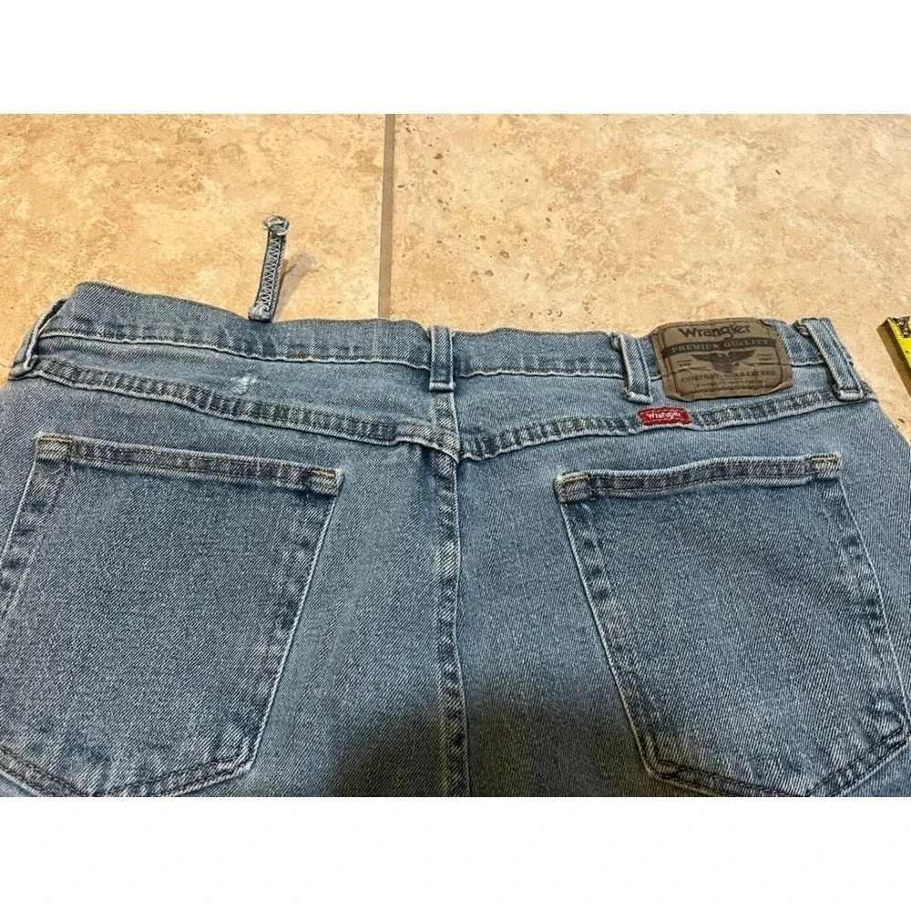 Wrangler Premium Quality Mens Straight Leg Jeans Blue 38x32 Medium Wash